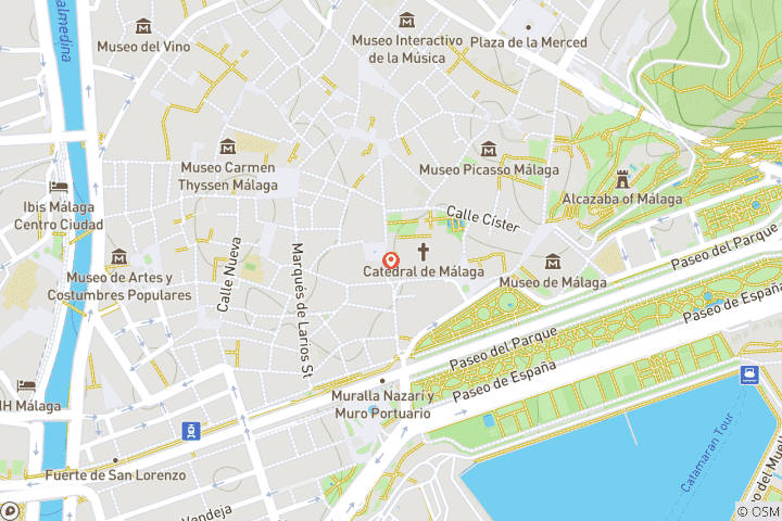 Map of 4 Day Self Guided Malaga With Car Rental Adventure