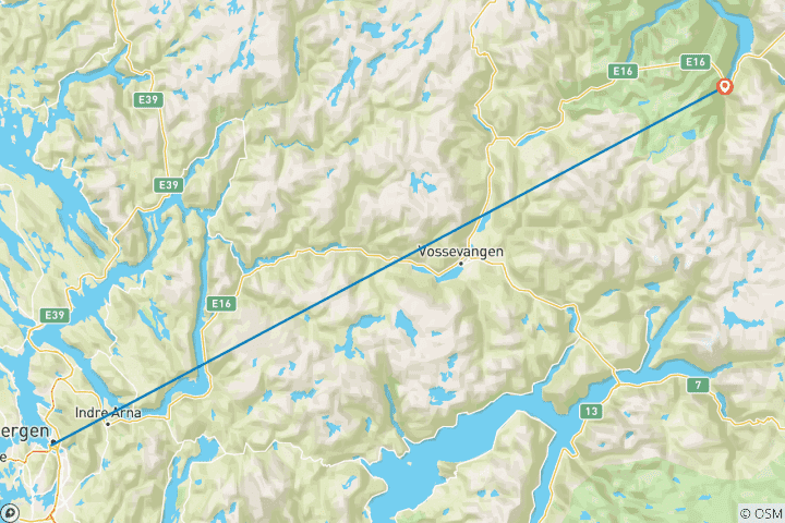 Map of Journey Through Fjords