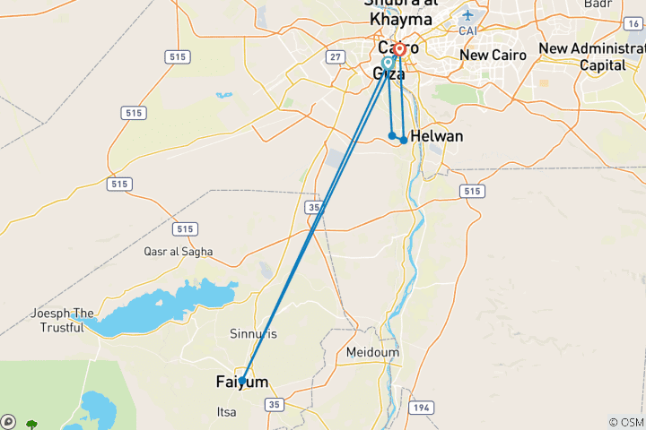 Karte von 3 Tage. 3 Städte. Unendliche Erinnerungen