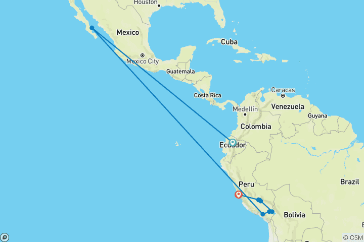 Carte du circuit Croisière aux Galápagos et Pérou en profondeur (Grand Queen Beatriz)