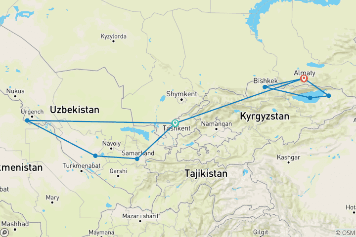 Map of Premium Central Asia