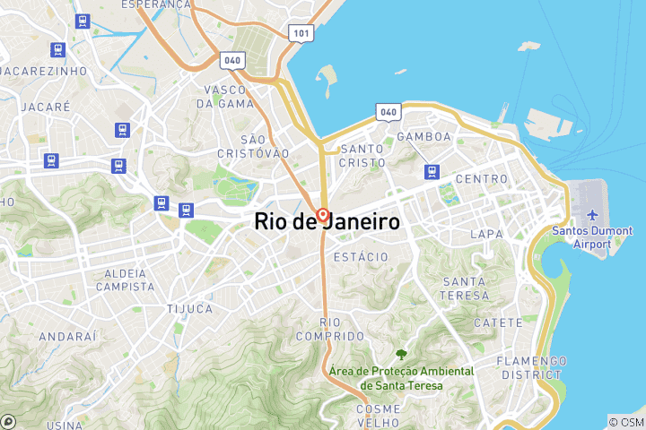 Map of 5 Day Brazil -Rio de Janeiro