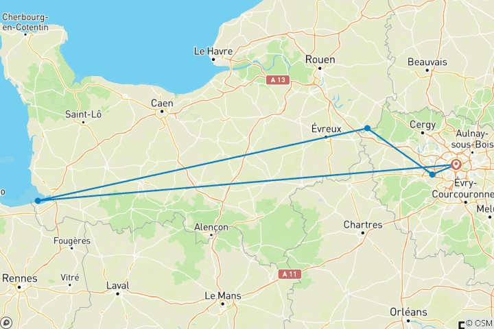 Kaart van Avontuur van 6 dagen: meerdaagse ervaring van 5 nachten