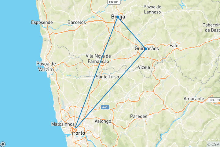 Map of Highlights of Portugal - 5 Days