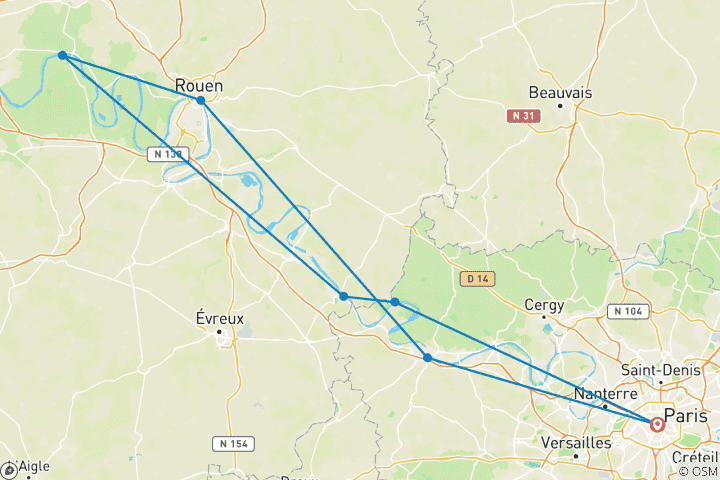 Karte von Magische Pariser Ferien (2026) (Paris nach Paris, 2026)