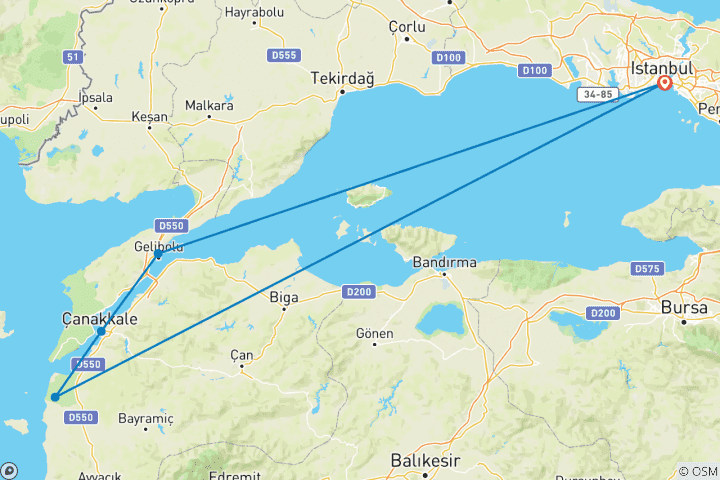 Map of Trooper Tour - Istanbul to Istanbul