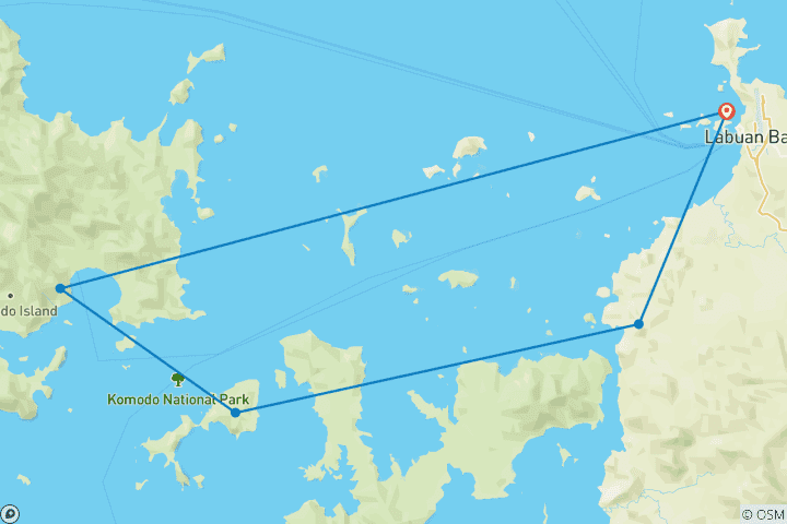 Carte du circuit EVERYDAY Navigation vers Komodo Flores, Indonésie