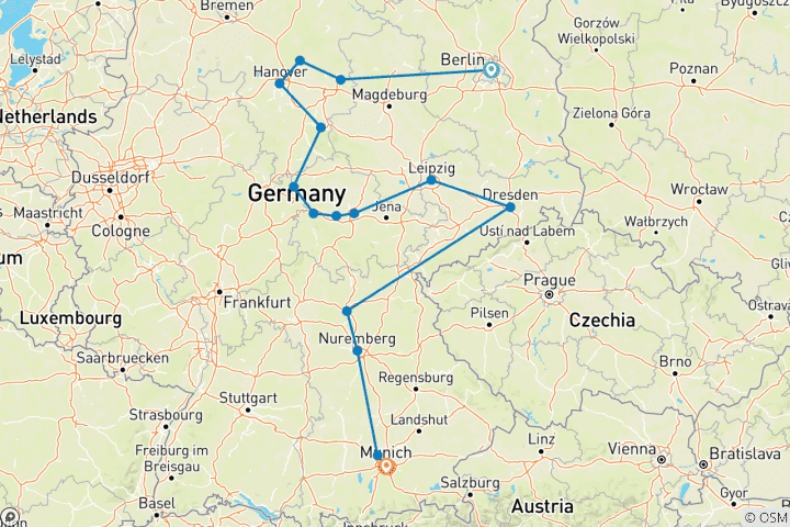 Carte du circuit L'Allemagne authentique