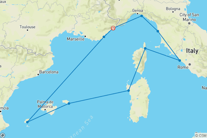 Carte du circuit Délices méditerranéens