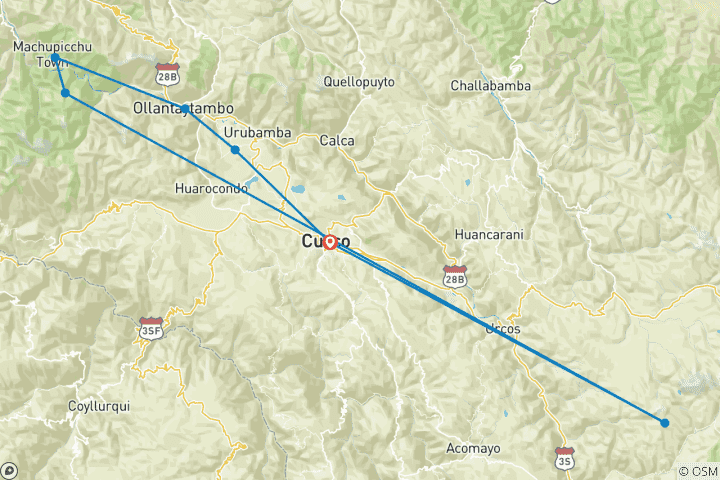 Carte du circuit Pérou Aventure Inca - Influencer et inspirer