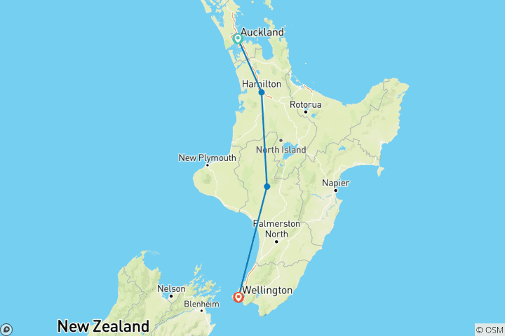 Map of Signature | Inspiring North Island Tour