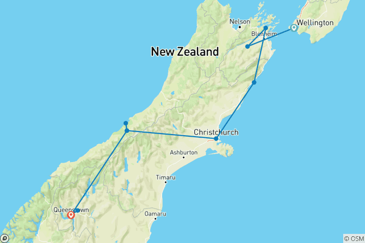Map of Signature | South Island Epicurean Odyssey