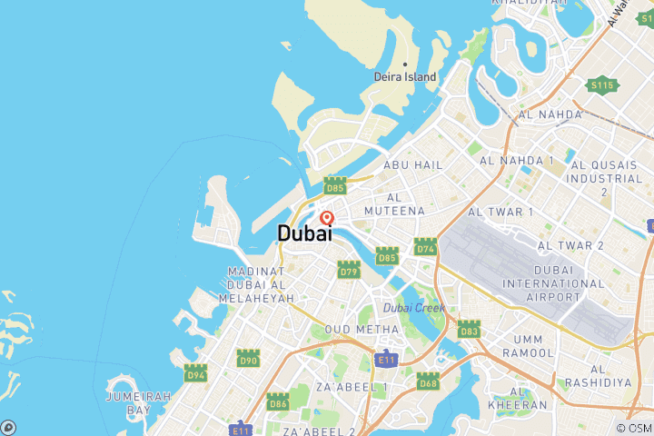 Kaart van Glimps van Dubai Reis