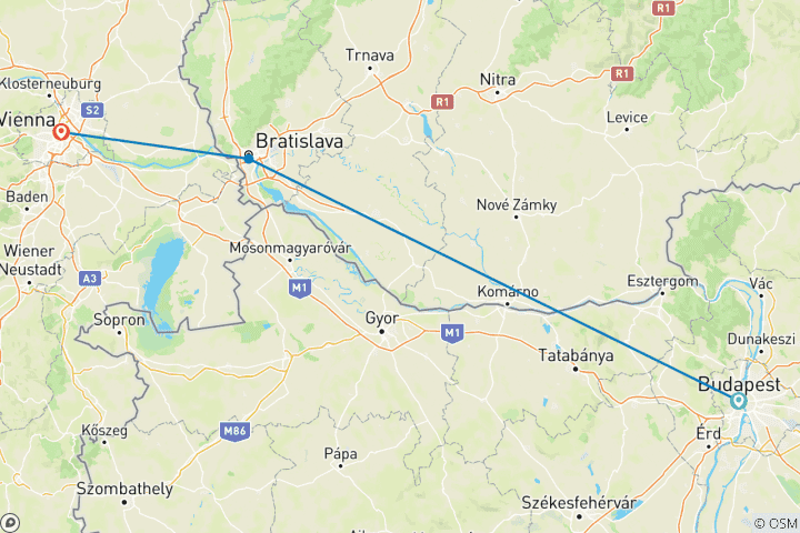 Carte du circuit Budapest et Noël sur le Danube