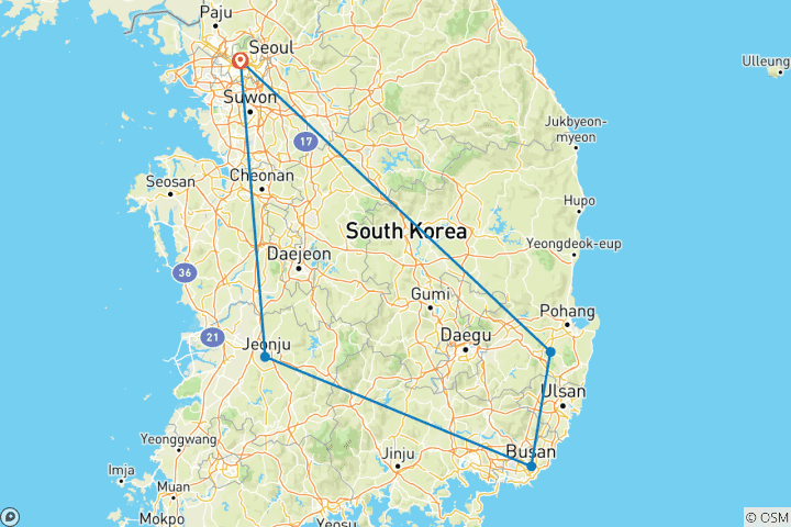 Map of South Korea by Train: Meet me in Seoul, Busan & Jeonjus Hanoks