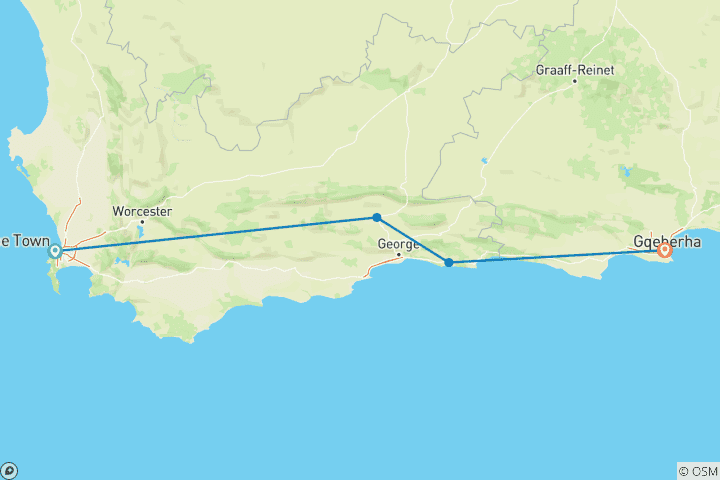 Carte du circuit AFRIQUE DU SUD SPECTACULAIRE