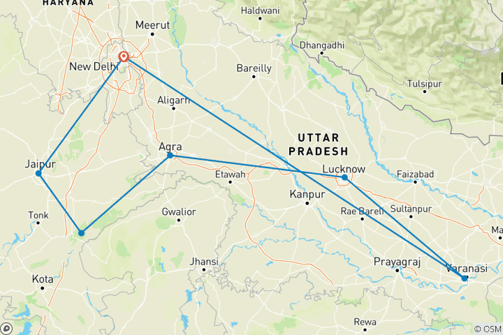 Map of Spirit of India at Christmas