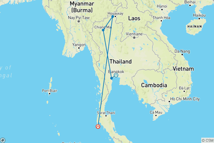 Map of Vegan Thailand