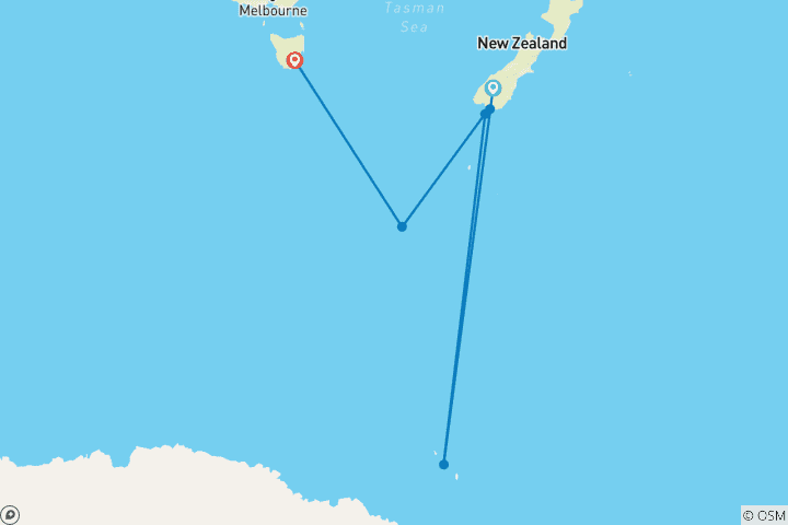Map of Queenstown and Mawson’s Antarctica: Along the East Coast