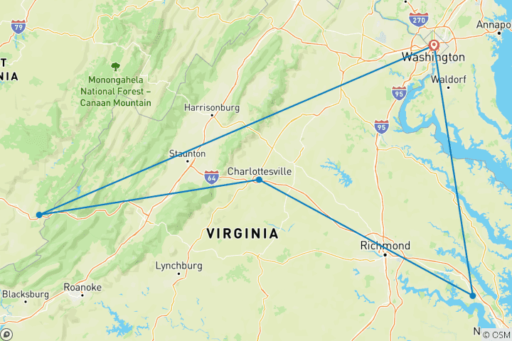 Carte du circuit American Heritage avec The Greenbrier Resort (2026)