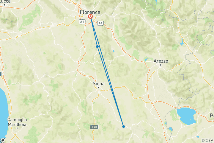 Map of Val D’orcia & Chianti Wine Tour - 2 Days