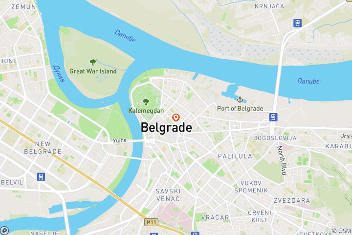 Carte du circuit 4 jours à Belgrade, Serbie à l'hôtel Bohemian
