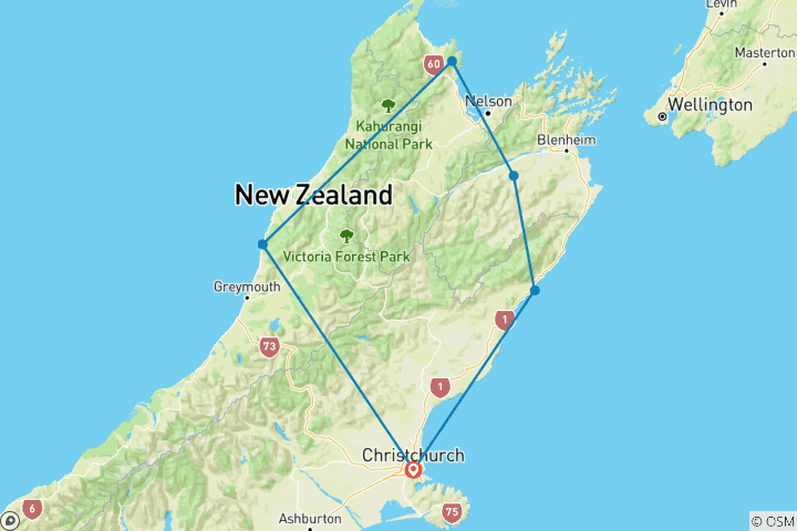 Karte von Prämie - Südinsel-Pionier