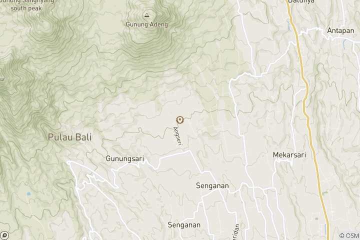 Kaart van Persoonlijke Reisplanner Bali