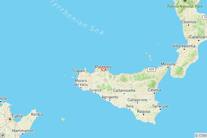 Map of 4 Day Palermo, Italy