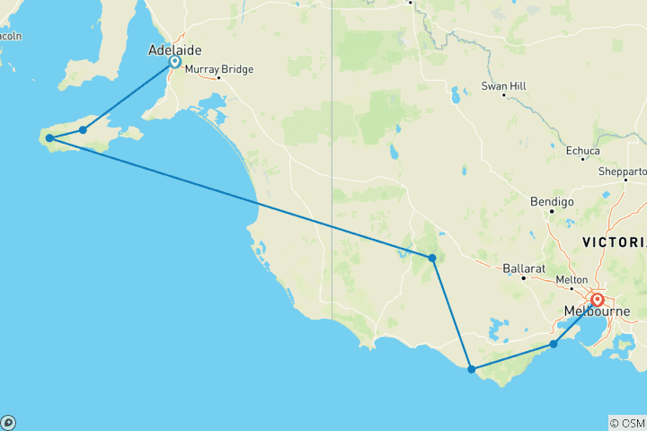 Map of South Australia Vanlife: Great Ocean Road & Golden Hours (including Port Campbell National Park)