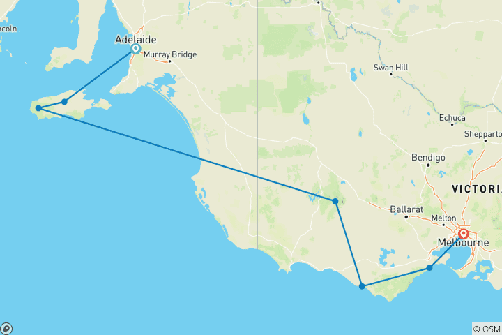 Map of South Australia Vanlife: Great Ocean Road & Golden Hours (including Port Campbell)