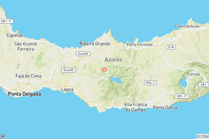 Map of 4 Day Sao Miguel Island.