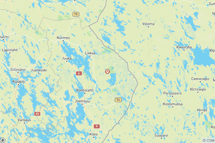 Carte du circuit Randonnée du monastère de Valamo au monastère de Lintula en Carélie du Nord