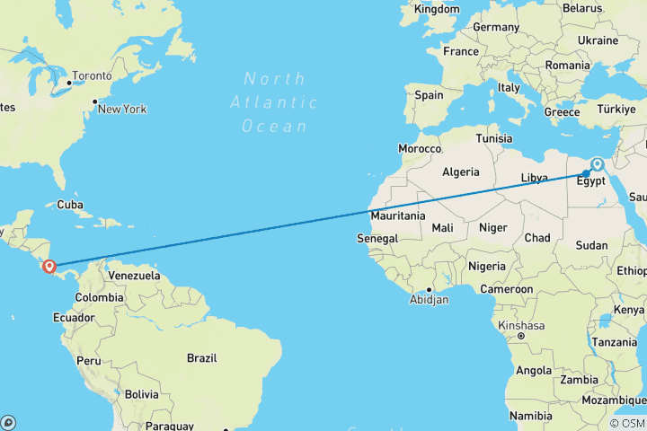 Carte du circuit Safari de nuit à Bahariya et dans le désert blanc au départ du Caire