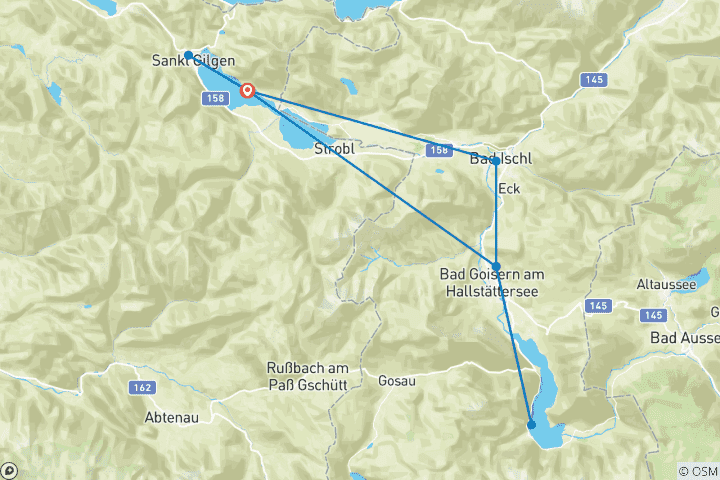 Map of Lake Walking in Austria’s Salzkammergut 8/7