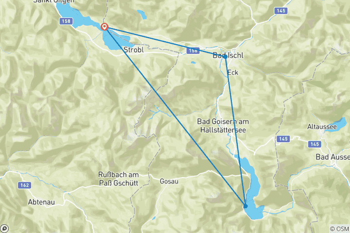 Map of Lake Walking in Austria’s Salzkammergut with Charm 5/4