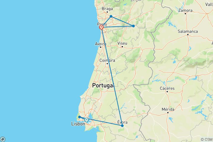 Mapa de Lo mejor de Portugal en 11 días