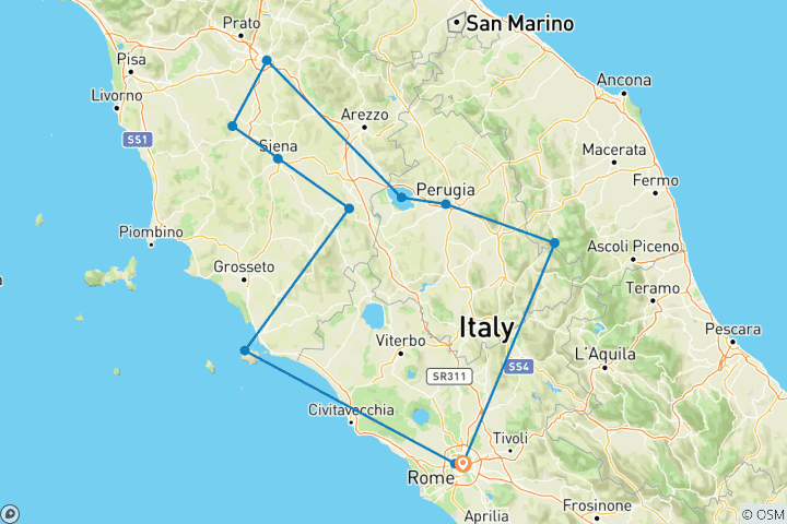 Map of La Dolce Vita: The Italian Dream on Four Wheels