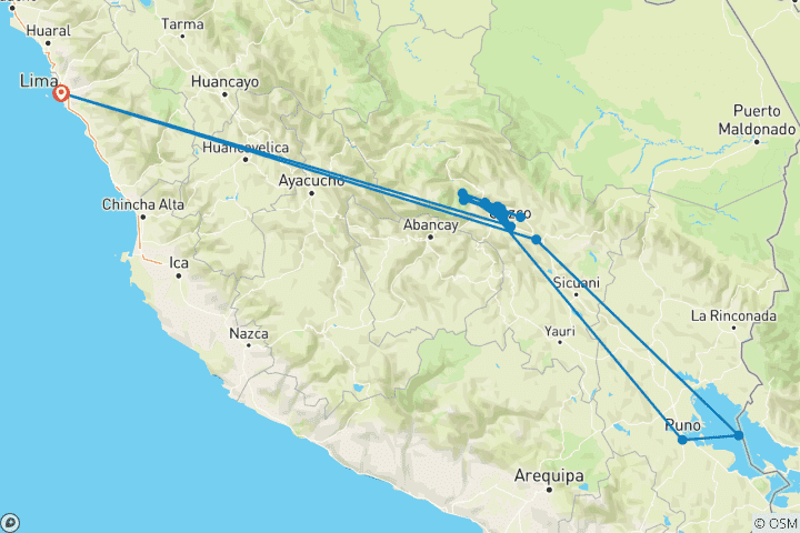 Karte von Ikonische W&erbarvon Peru Lima - Lima