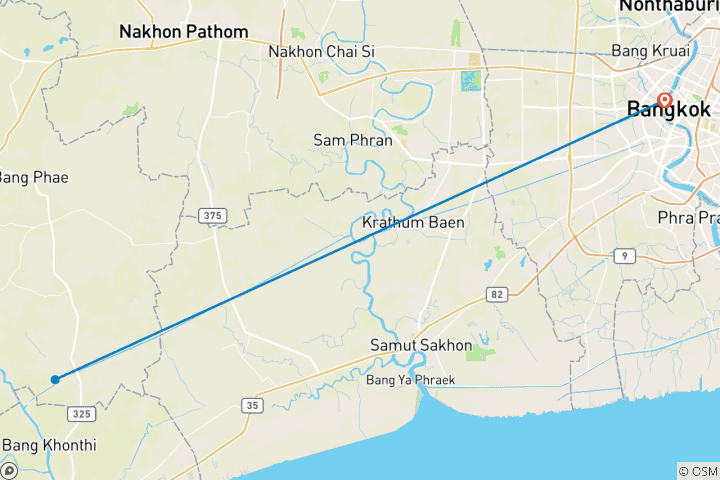 Mapa de Explora Bangkok en 3 días y 2 noches