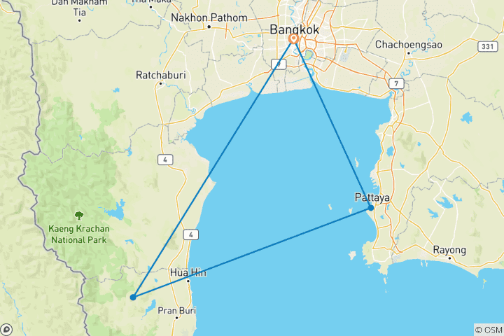 Mapa de Experimenta los lugares emblemáticos en 5 días y 4 noches