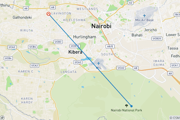 Map of City Excursion