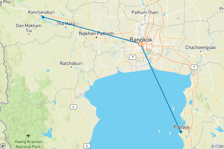 Mapa de Viaja por Bangkok en 5 días y 4 noches