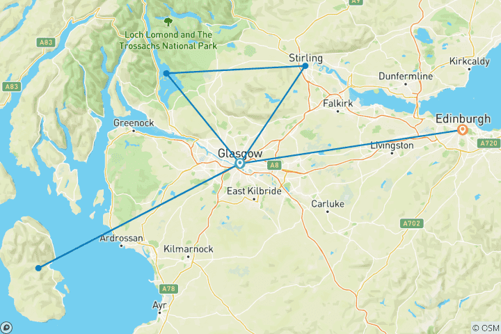 Map of Scottish Daytripper - 6 Days/ 5 Nights (from Glasgow to Edinburgh)
