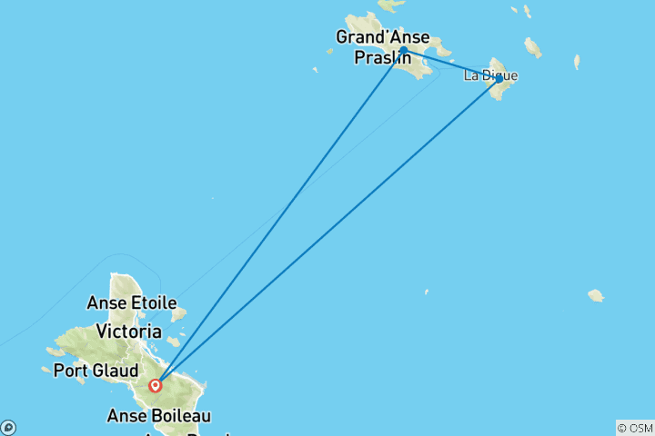 Map of Praslin Dream Premium Sailing Tent
