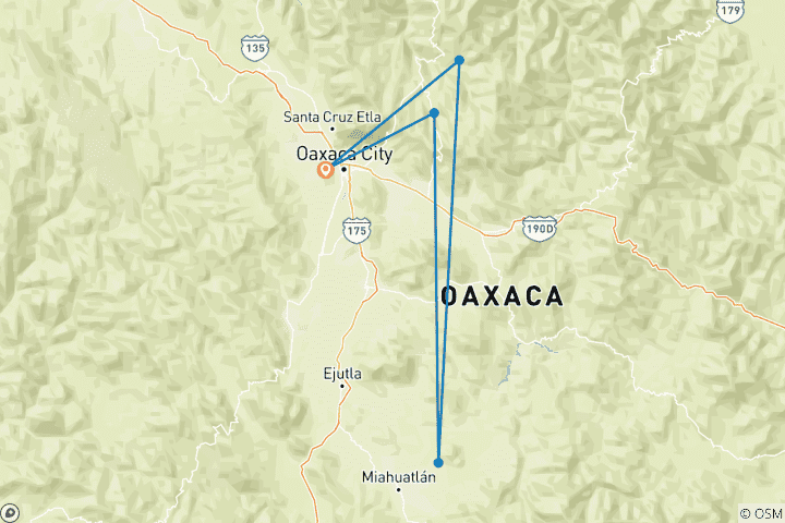 Carte du circuit Trek enchanteur de la Sierra Norte 3D/2N