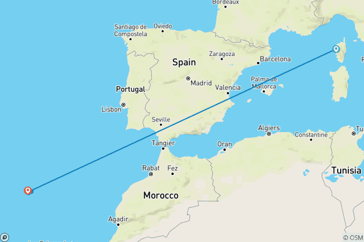 Carte du circuit Shopping sur les îles de Madère et Porto Santo : de la violence des volcans au secret des plages (from Porto to Porto Moniz)