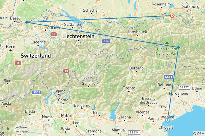 Carte du circuit Nordic Nature : Roadtrip Lofoten & Aventure sur l'île de Senja (from Venise to Reit im Winkl)