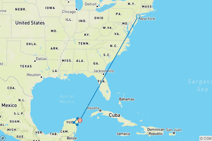 Mapa de Nueva York y México: De la Gran Manzana al misticismo maya