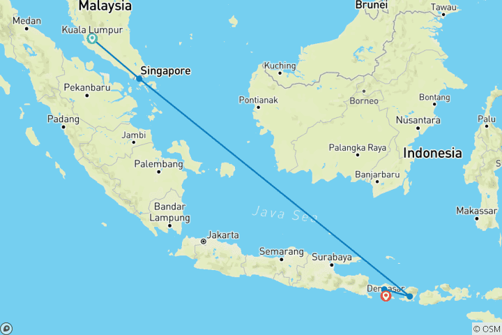 Carte du circuit Shopping dans les pays d'Asie : Palm Trees & Rooftop Views (21 destinations)